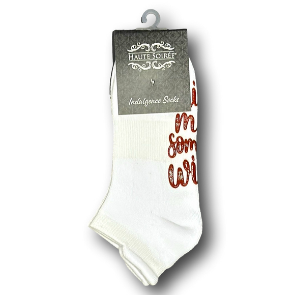 Haute-Soiree Accessories - 3/$15 "Bring Me Some Wine, If You Love Me" Funny Ankle Socks - NWT